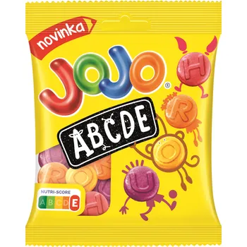 Bonbon JoJo Abeceda 80g (Kartonové balení : 28 ks)