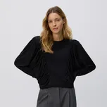 Reserved - Halenka s vycpávkami na ramenou - černý - 048IC-99X - 048IC-99X-XXL