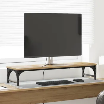Držák monitoru Stojan na monitor Artisanový dub 85 x 23 x 15,5 cm