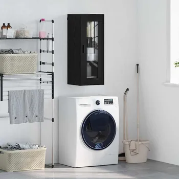 Příborník do zásuvky Nástěnná skříňka Černý dub 34,5 x 34 x 90 cm