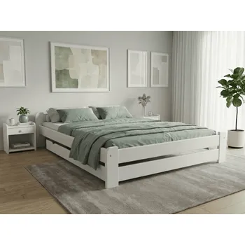 Nábytek Postel Emily 120 x 200 cm, bílá Rošt: S lamelovým roštem, Matrace: Matrace Sommera 18 cm