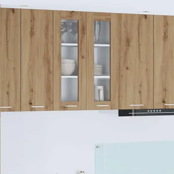 Policová skříň Závěsná skříňka s úložištěm Riga Artisanový dub 60 x 31 x 80 cm