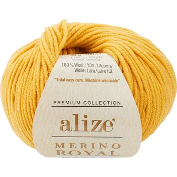 Galanterie Alize Příze Merino royal 02 hořčicová
