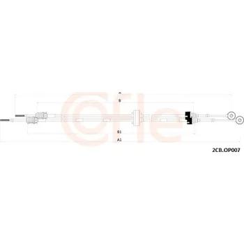 Tažné lanko, ruční převodovka COFLE 92.2CB.OP007