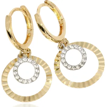 Náušnice Zlatnictví Helios Zlaté kroužky s kroužky