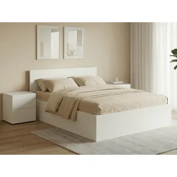 Postel Postel SOFIA 140 x 200 cm, bílá Rošt: Bez roštu, Matrace: Matrace Deluxe 10 cm