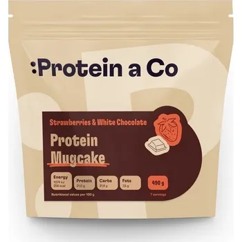 Protein Protein a Co Protein&Co Proteinový MugCake 490g - Jahody a bílá čokoláda