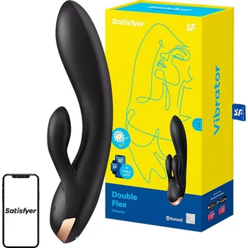 Vibrátor Vibrátor Double Flex Satisfyer Connect App (černý)