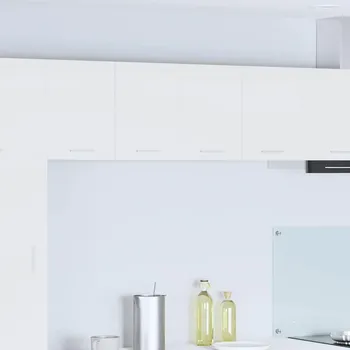 Policová skříň Závěsná skříňka s úložištěm Riga 2 pcs Bílá 60 x 31 x 40 cm