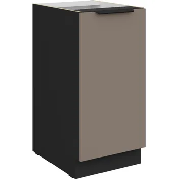 Kuchyňská skříňka 40 D 1F BB, Spodní kuchyňská skříňka Aria sandgrau/černá