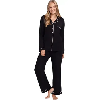 Dámské pyžamo Dámské propínací pyžamo s dlouhým rukávem Dorina Charli tmavě modré velikost XL