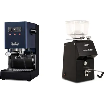 Kávovar Gaggia Classic E24, blue + Ascaso H64, black