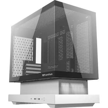 PC skříň Počítačová skříň Darkflash F1 (bílá) + 6 ventilátorů ARGB