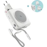 Epico UltraPack 3in1 10000mAh Mag+ cestovní powerbanka a síťový adaptér bílá Bílá