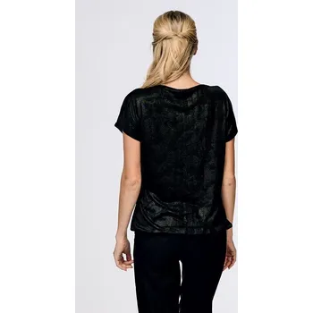 Dámská halenka Kimonová černá dámská halenka s výstřihem do V 7883 velikost 2XL