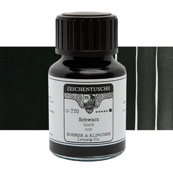 Tuš Rohrer & Klingner Zeichentusche 50 ml - Black