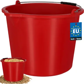 Zdenické nářadí Vědro stavební hospodářské s výlevkou 20 l červené - 39 cm \ 30 cm \ 37 cm \ 1 ks.