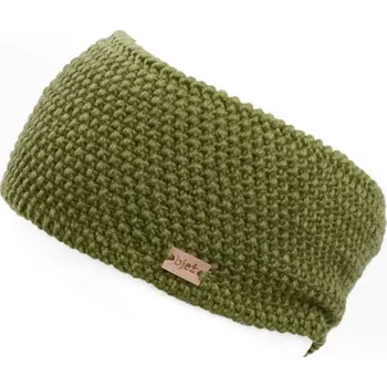Zimní čelenka bjež pletená merino čelenka green