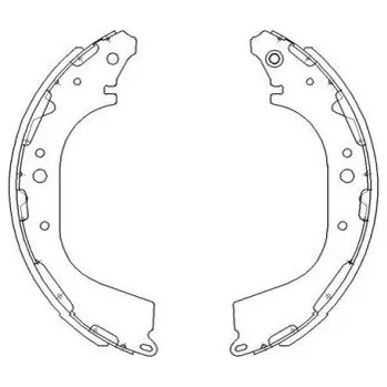 Brzdová čelist Sada brzdových čelistí KAVO PARTS KBS-7411