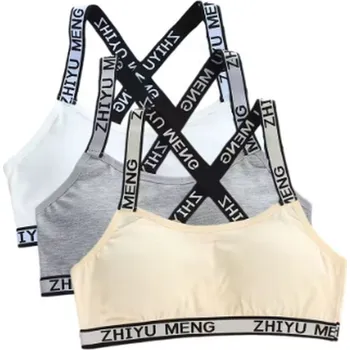 Dívčí spodní prádlo Dívčí podprsenka (lambáda) - bez kostic, sportovní (1 nebo 3 ks v balení) Barva: bílá, šedá, béžová