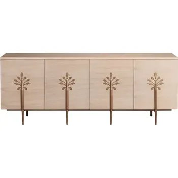 Komoda Komoda Stilig ST307 180 cm dub bílý/zlatá