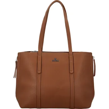 Kabelka Módní dámská koženková kabelka na rameno Belle, hnědá