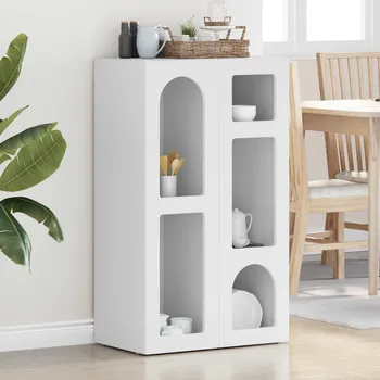 Příborník do zásuvky Servírovací skříň Bílá 59 x 35 x 100,5 cm kompozitní dřevo