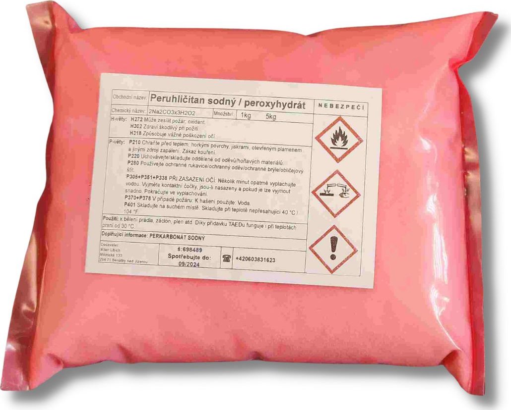 Bezva Nápad | Perkarbonát sodný - 1 kg, 5 kg Obsah: 1 kg přírodní bělící přípravek pro praní i úklid