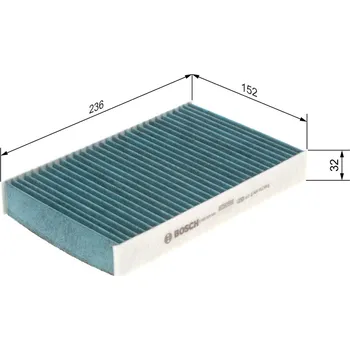 Ventilátor topení a klimatizace Filtr, vzduch v interiéru BOSCH 0 986 628 550