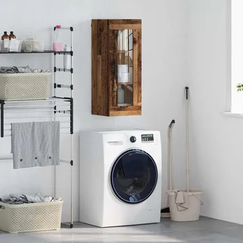 Příborník do zásuvky Nástěnná skříňka Staré dřevo 34,5 x 34 x 90 cm