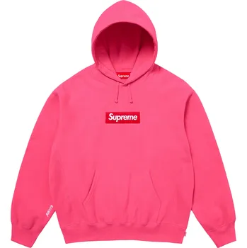 Pánská mikina Supreme Box Logo Hooded Sweatshirt (FW25) Magenta Velikost: L