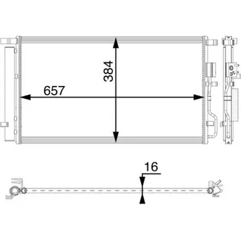 Výparník klimatizace Kondenzátor, klimatizace MAHLE AC 64 000P