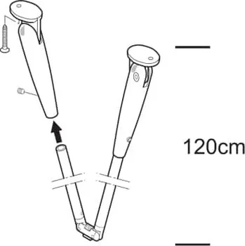 Garnýž Urbánek Stropní V nosič kolejnice AL410 50-120 cm Bílá
