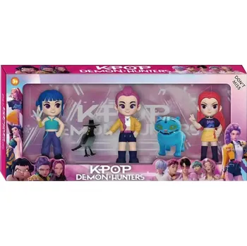 KPop Demon Hunters Huntrix Sady figurek Varianta No 1 (Rumi, Zoey, Mira a Derpy se Sussie)