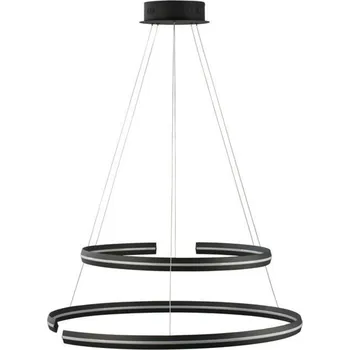 NOVA LUCE závěsné svítidlo TORRENTE černý hliník a akryl nastavitelné LED 93W 230V 3000K IP20 stmívatelné 9392012