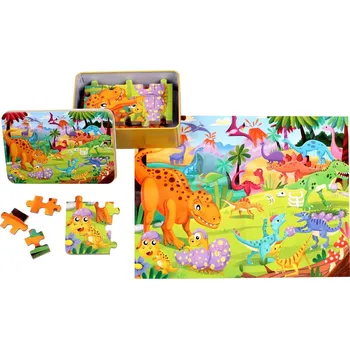 Puzzle Merco Puzzle Dinosaurus 100 dílků, multipack 2 balení