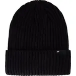Pánská zimní čepice 4F-CAP WAW25ACAPM673-20S DEEP BLACK Černá 52/56 cm