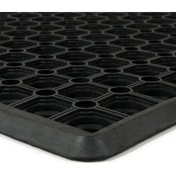 Rohožka Gumová venkovní čisticí vstupní rohož FLOMA HoneyComb Ramp - 50 x 100 x 2 cm