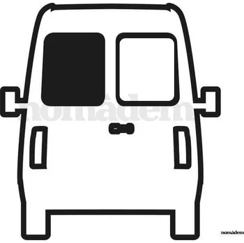 Příslušenství ke karavanu Pevná okna pro zadní křídlové dveře VW Crafter a MB Sprinter varianta Levá strana (VW Crafter 2018+)