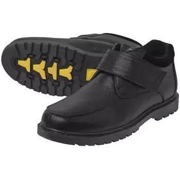 Pánská zimní obuv Atlas For Men Boty ze štípané kůže na suchý zip, Černá, Velikost 45 V0202