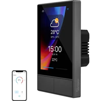 Centrální jednotka pro chytrou domácnost Inteligentní WiFi ovládací panel SONOFF NSPanel (černý, 120 mm)
