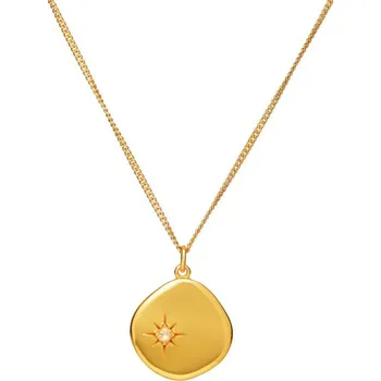 Náhrdelník MOSUO Pozlacený náhrdelník Birthstone Listopad-Citrín Ag 925/1000