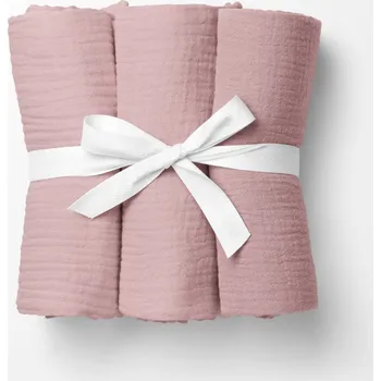 látková plena Mušelínová plena/dečka Nature MSN-041 Starorůžová - ZVÝHODNĚNÁ SADA 3 KS 120x120 cm - Sada 3 ks