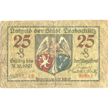 LEOBSCHÜTZ / Głubczyce. 25 Pfennig 1921.