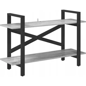 Knihovna Police na knihy Šedá Sonoma 100 x 33,5 x 64 cm