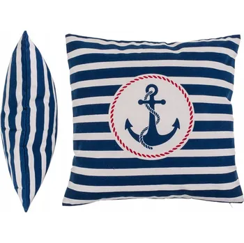 Polštář Dekorativní polštář s kotvou Námořní 40x40 Ozdoba