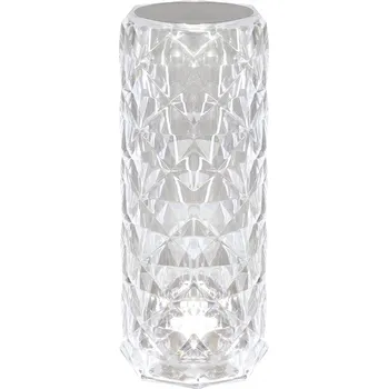 Lampička Stolní LED lampička s křišťálovou konstrukcí a regulací světla HOLI IDEUS