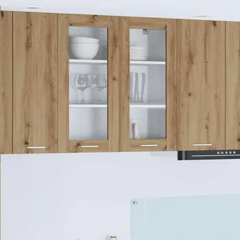 Policová skříň Závěsná skříňka s úložištěm Riga Artisanový dub 80 x 31 x 80 cm