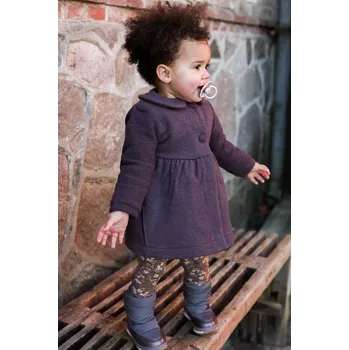 Chlapecká mikina MIKK-LINE Dětská merino mikina / cardigan - Raisin – 100% merino – Velikost: 98 98