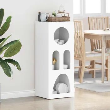 Příborník do zásuvky Servírovací skříň Bílá 40 x 35 x 100.5 cm kompozitní dřevo